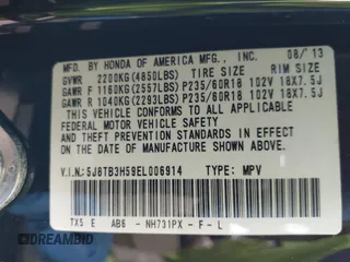 2014 Acura RDX Tech Pkg with VIN 5J8TB3H59EL006914, listed as a IAAI auction lot 41751341 with 87,239 mi miles. Bid and sale history available at carsss.com. Image 9.
