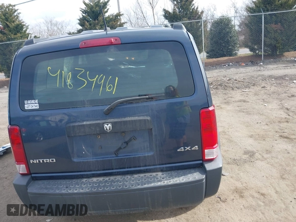 2008 Dodge Nitro SXT with VIN 1D8GU28K28W189765, listed as a IAAI auction lot 41834961 with 214,837 mi miles. Bid and sale history available at carsss.com. Image 17.