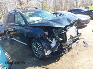 2024 Hyundai Palisade Calligraphy z VIN KM8R7DGE3RU656156, wystawiony jako IAAI lot #41630992 z przebiegiem 26 506 mil mil oraz . Historia ofert i sprzedaży dostępna na DreamBid. Obrazek 1.