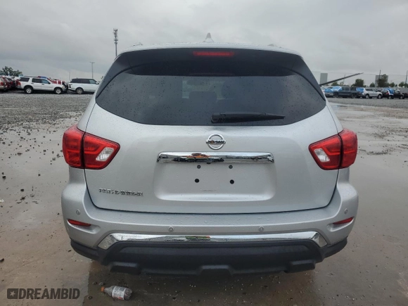 2019 Nissan Pathfinder S with VIN 5N1DR2MNXKC628749, listed as a Copart auction lot 48389285 with 80429 miles and Salvage Title. Bid and sale history available at carsss.com. Image 6.