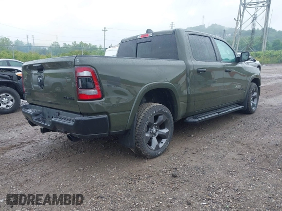 2021 Ram 1500 Lone Star with VIN 1C6SRFFT6MN695393, listed as a IAAI auction lot 42344282 with 12,796 mi miles and . Bid and sale history available at DreamBid. Image 4.