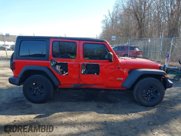 2018 Jeep Wrangler Unlimited Sport with VIN 1C4HJXDNXJW197207, listed as a IAAI auction lot 41757166 with 60,911 mi miles and . Bid and sale history available at DreamBid. Image 13.