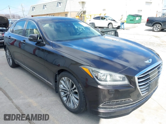 2015 Hyundai Genesis 3.8L with VIN KMHGN4JE3FU023383, listed as a IAAI auction lot 41865758 with 159,435 mi miles. Bid and sale history available at carsss.com. Image 1.