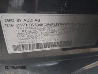 2010 Audi S4 Premium Plus с VIN WAUDGAFLXAA098368, выставлен на аукционе IAAI как лот 42496573 с пробегом 144 083 миль миль и . История ставок и продаж доступна на DreamBid. Изображение 9.