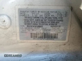 2015 Nissan Versa SV with VIN 3N1CN7AP4FL850523, listed as a Copart auction lot 52056215 with 130,538 mi miles and Salvage Title. Bid and sale history available at carsss.com. Image 12.