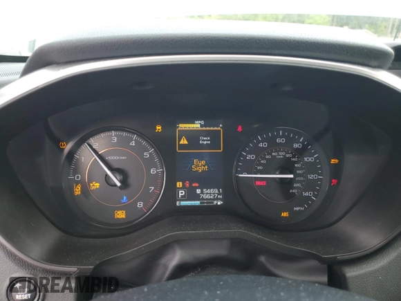 2020 Subaru Crosstrek Premium with VIN JF2GTAPC5L8243550, listed as a Copart auction lot 59637725 with 76,627 mi miles and Salvage title. Bid and sale history available at DreamBid. Image 9.