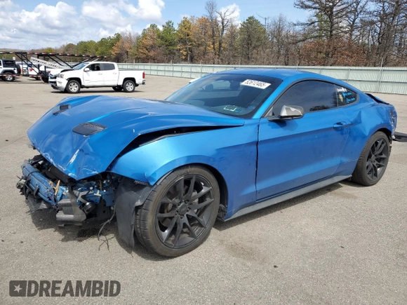 2019 Ford Mustang EcoBoost with VIN 1FA6P8TH1K5173219, listed as a Copart auction lot 52612465 with 53,752 mi miles and Salvage Title. Bid and sale history available at carsss.com. Image 1.