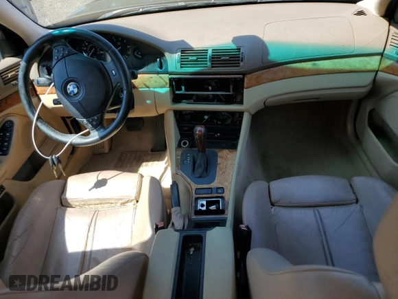 2000 BMW 5 Series 528iA with VIN WBADM6341YGU29669, listed as a Copart auction lot 55398505 with 0 mi miles and Salvage Title. Bid and sale history available at carsss.com. Image 8.
