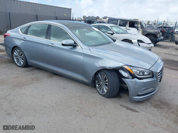 2016 Hyundai Genesis 3.8L with VIN KMHGN4JE3GU132363, listed as a IAAI auction lot 41551013 with 167,739 mi miles. Bid and sale history available at carsss.com. Image 1.