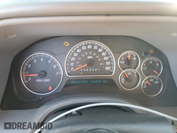 2007 GMC Envoy SLE with VIN 1GKDS13S872156921, listed as a Copart auction lot 41433705 with 194,587 mi miles and Salvage Title. Bid and sale history available at carsss.com. Image 9.