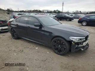 2020 BMW M5 Competition with VIN WBSJF0C00LCE03845, listed as a Copart auction lot 86736314 with 57,912 mi miles and Salvage Title. Bid and sale history available at carsss.com. Image 4.