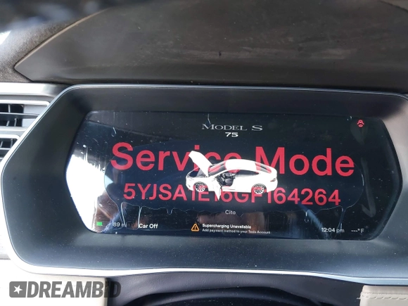 2016 Tesla Model S 70 with VIN 5YJSA1E16GF164264, listed as a IAAI auction lot 40976293 with 68,940 mi miles and . Bid and sale history available at DreamBid. Image 17.