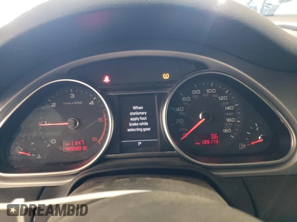2011 Audi Q7 3.0L TDI Prestige with VIN WA1VMAFE7BD001199, listed as a Copart auction lot 66078714 with 139,173 mi miles and Salvage Title. Bid and sale history available at carsss.com. Image 9.