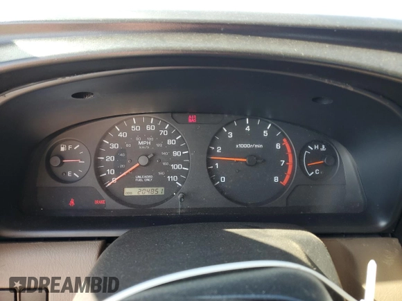 2000 Nissan Frontier XE with VIN 1N6DD26S7YC430643, listed as a Copart auction lot 59386765 with 204,851 mi miles and Salvage title. Bid and sale history available at DreamBid. Image 9.