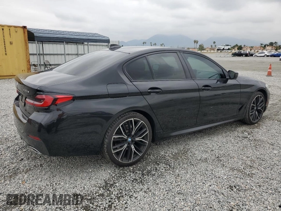 2021 BMW 5 Series 530e with VIN WBA13AG00MCF09677, listed as a Copart auction lot 54907205 with 50,033 mi miles and Salvage title. Bid and sale history available at DreamBid. Image 3.