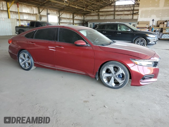 2018 Honda Accord Touring with VIN 1HGCV1F96JA096160, listed as a Copart auction lot 61502425 with 59,901 mi miles and Salvage title. Bid and sale history available at DreamBid. Image 4.