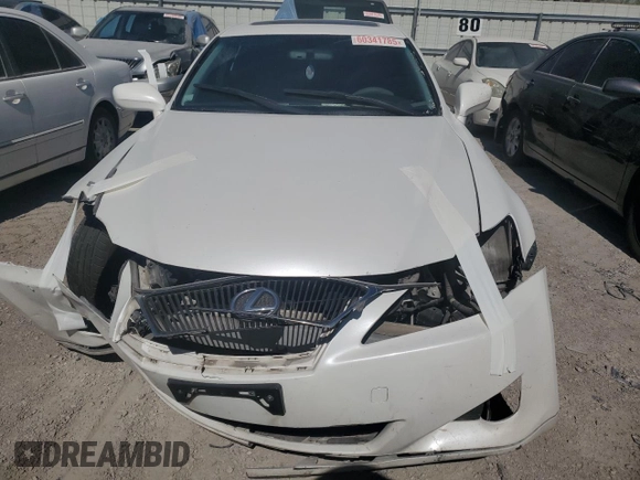 2008 Lexus IS 250 with VIN JTHBK26298508225, listed as a Copart auction lot 60341785 with 257,504 mi miles and Salvage title. Bid and sale history available at DreamBid. Image 5.