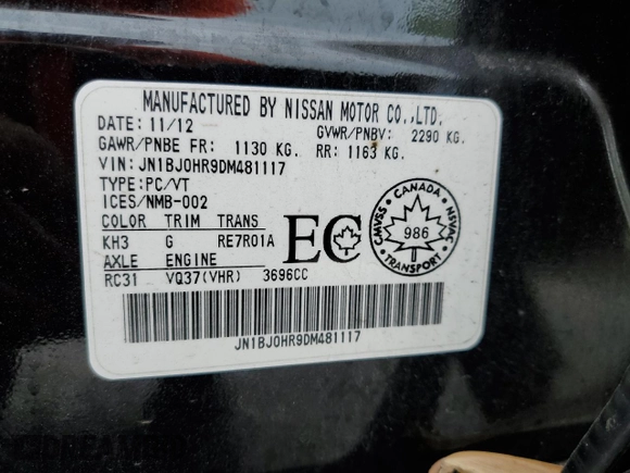 2013 Infiniti EX Journey с VIN JN1BJ0HR9DM481117, выставлен на аукционе Copart как лот 65828164 с пробегом 115 140 миль миль и Списание • Salvage title. История ставок и продаж доступна на DreamBid. Изображение 16.