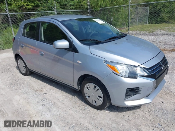 2024 Mitsubishi Mirage ES z VIN ML32AUHJ4RH020439, wystawiony jako IAAI lot #42338478 z przebiegiem 21 183 mil mil oraz . Historia ofert i sprzedaży dostępna na DreamBid. Obrazek 1.