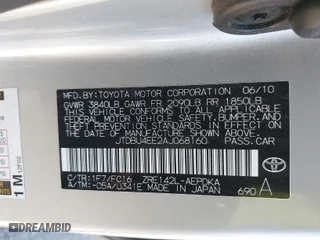 2010 Toyota Corolla with VIN JTDBU4EE2AJ068160, listed as a IAAI auction lot 41780495 with 107,504 mi miles. Bid and sale history available at carsss.com. Image 9.