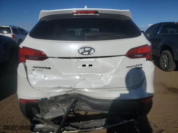 2013 Hyundai Santa Fe 2.0T Sport with VIN 5XYZUDLA5DG112574, listed as a Copart auction lot 49491645 with 94,988 mi miles and Salvage Title. Bid and sale history available at carsss.com. Image 6.
