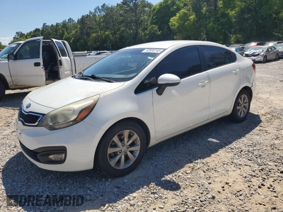 2013 Kia Rio EX with VIN KNADN4A36D6315890, listed as a Copart auction lot 52958745 with 98,568 mi miles and Salvage title. Bid and sale history available at DreamBid. Image 1.