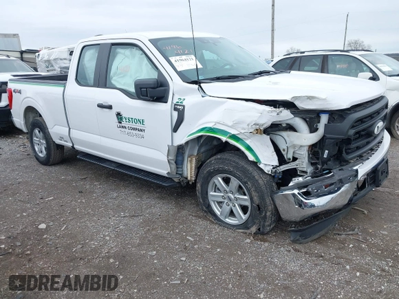 2021 Ford F-150 XL with VIN 1FTEX1EBXMKE25558, listed as a IAAI auction lot 41964121 with 31,488 mi miles and . Bid and sale history available at DreamBid. Image 1.