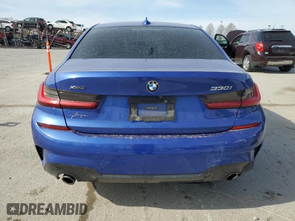 2020 BMW 3 Series 330i xDrive with VIN 3MW5R7J00L8B43315, listed as a Copart auction lot 50133205 with 59,520 mi miles and Salvage Title. Bid and sale history available at carsss.com. Image 6.