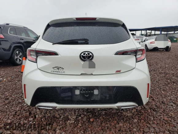 2019 Toyota Corolla Hatchback SE with VIN JTNK4RBE0K3063364, listed as a Copart auction lot 81205943 with 0 mi miles. Bid and sale history available at carsss.com. Image 6.
