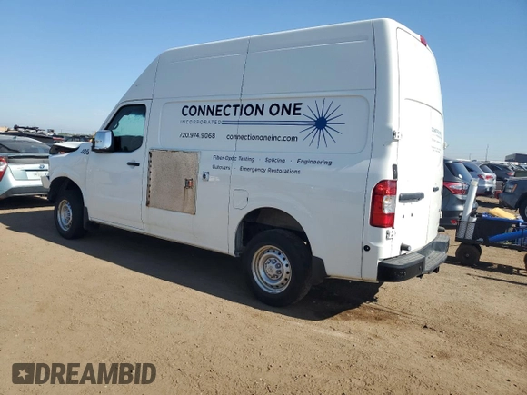 2021 Nissan NV S with VIN 1N6AF0LY2MN801216, listed as a Copart auction lot 62350985 with 61,591 mi miles and Salvage title. Bid and sale history available at DreamBid. Image 2.