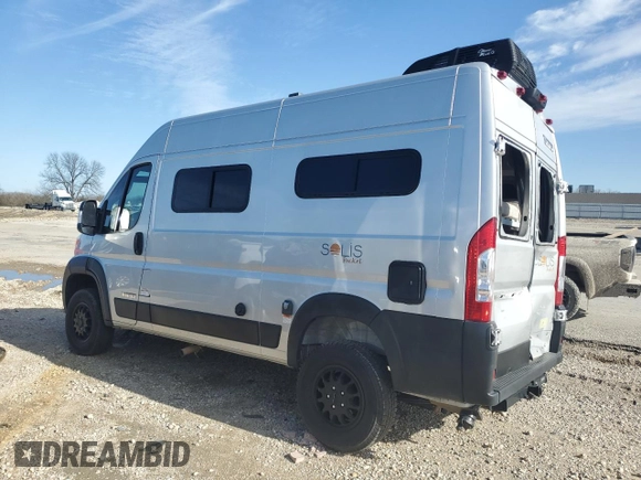 2021 Ram ProMaster Cargo with VIN 3C6LRVBG2ME584044, listed as a Copart auction lot 47633125 with 33,302 mi miles and Salvage Title. Bid and sale history available at carsss.com. Image 2.