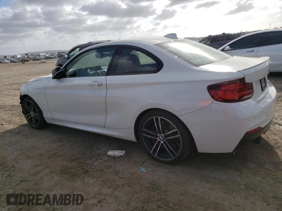 2021 BMW 2 Series M240i with VIN WBA2J5C05M7G54648, listed as a Copart auction lot 46071113 with 18,053 mi miles. Bid and sale history available at carsss.com. Image 2.