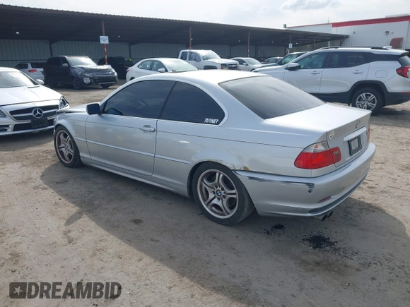 2002 BMW 3 Series 330Ci with VIN WBABN53492JU28231, listed as a IAAI auction lot 41841465 with 107,510 mi miles and . Bid and sale history available at carsss.com. Image 3.