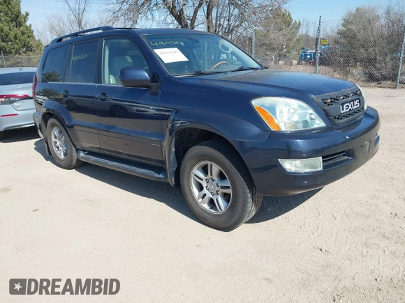 2004 Lexus GX 470 z VIN JTJBT20X240028068, wystawiony jako IAAI lot #41814245 z przebiegiem 138 819 mil mil oraz . Historia ofert i sprzedaży dostępna na DreamBid. Obrazek 1.