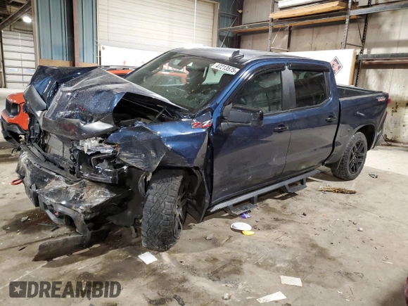 2021 Chevrolet Silverado 1500 LT Trail Boss with VIN 1GCPYFED1MZ256526, listed as a Copart auction lot 47213575 with 50,588 mi miles and Salvage Title. Bid and sale history available at DreamBid. Image 1.