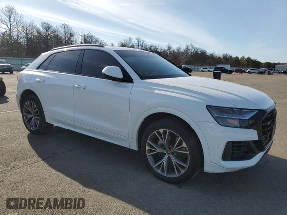 2023 Audi Q8 Premium with VIN WA1AVBF12PD044905, listed as a Copart auction lot 53206695 with 30,014 mi miles and Salvage title. Bid and sale history available at DreamBid. Image 4.