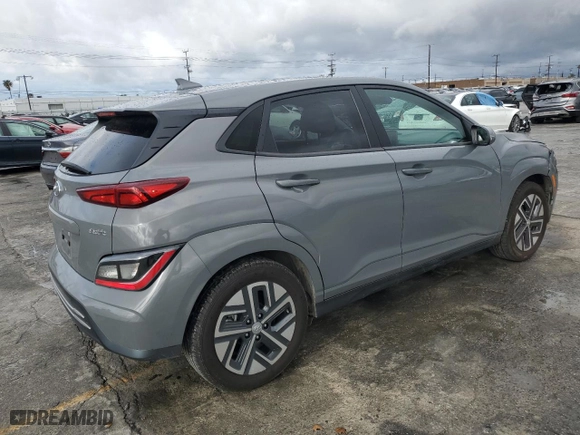 2023 Hyundai Kona Electric SEL with VIN KM8K33AG5PU167353, listed as a Copart auction lot 48730075 with 66,702 mi miles and Salvage Title. Bid and sale history available at carsss.com. Image 3.