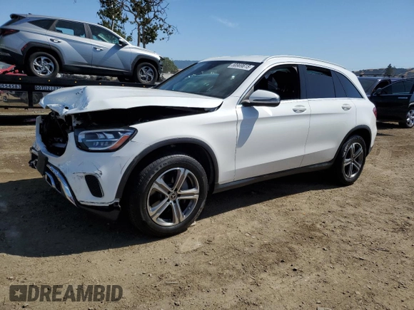 2020 Mercedes-Benz GLC 300 with VIN W1N0G8DB6LF765634, listed as a Copart auction lot 58969615 with 79,498 mi miles and Salvage title. Bid and sale history available at DreamBid. Image 1.