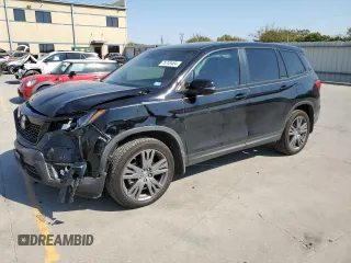 2019 Honda Passport EX-L with VIN 5FNYF7H55KB007265, listed as a Copart auction lot 75749484 with 53,408 mi miles and Salvage Title. Bid and sale history available at carsss.com. Image 1.