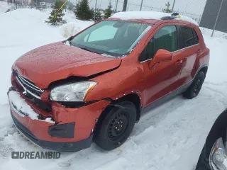 2016 Chevrolet Trax LT with VIN 3GNCJPSB3GL147340, listed as a Copart auction lot 45267025 with 120,942 mi miles and Salvage Title. Bid and sale history available at carsss.com. Image 1.