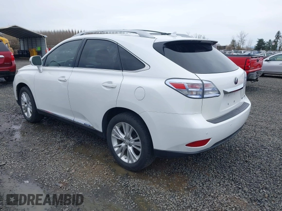 2011 Lexus RX 450h with VIN JTJBC1BA2B2422206, listed as a IAAI auction lot 41798801 with 156,829 mi miles and . Bid and sale history available at DreamBid. Image 3.