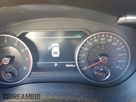 2022 Kia Stinger GT2 with VIN KNAE55LC9N6104515, listed as a Copart auction lot 83811534 with 35,042 mi miles and Salvage Title. Bid and sale history available at DreamBid. Image 9.
