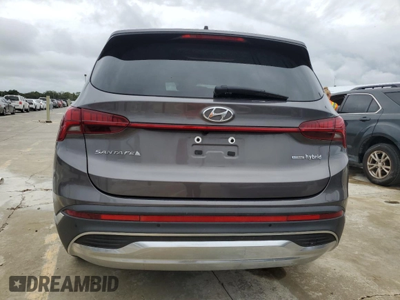 2022 Hyundai Santa Fe Hybrid SEL Premium with VIN KM8S3DA13NU053415, listed as a Copart auction lot 74149704 with 0 mi miles and Non Repairable. Bid and sale history available at carsss.com. Image 6.