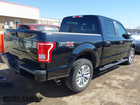 2017 Ford F-150 XL with VIN 1FTEW1EP1HFB84843, listed as a IAAI auction lot 41774804 with 138,748 mi miles. Bid and sale history available at carsss.com. Image 4.