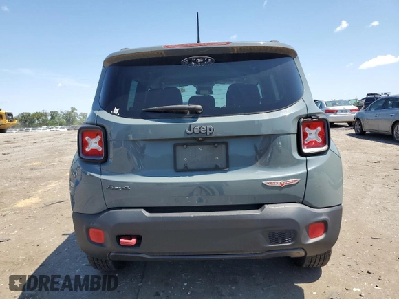 2015 Jeep Renegade Trailhawk с VIN ZACCJBCT0FPB56914, выставлен на аукционе Copart как лот 61804115 с пробегом 66 974 миль миль и Списание • Salvage title. История ставок и продаж доступна на DreamBid. Изображение 6.