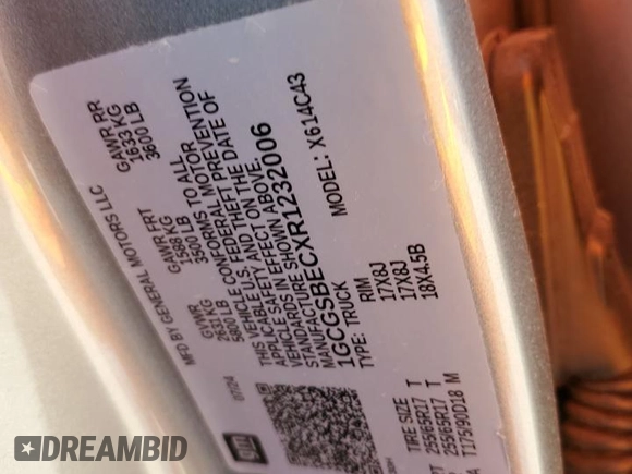 2024 Chevrolet Colorado 2WD Work Truck z VIN 1GCGSBECXR1232006, wystawiony jako Copart lot #49983325 z przebiegiem Nie podano mil oraz Szkoda całkowita • Salvage title. Historia ofert i sprzedaży dostępna na DreamBid. Obrazek 12.