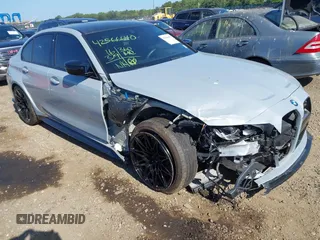 2021 BMW M3 Competition with VIN WBS33AY03MFL38129, listed as a IAAI auction lot 42566640 with 16,379 mi miles and . Bid and sale history available at DreamBid. Image 1.