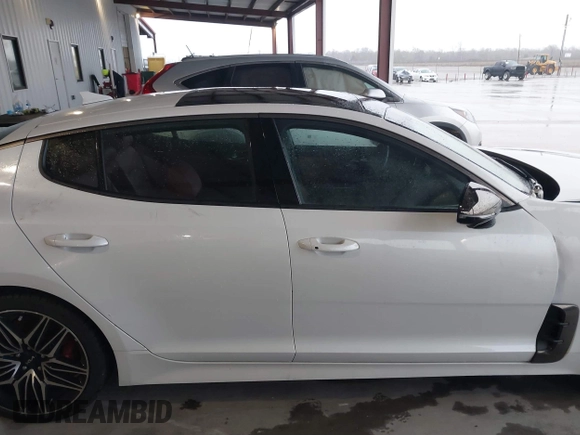 2023 Kia Stinger GT2 with VIN KNAE55LCXP6135128, listed as a IAAI auction lot 41281782 with 6,272 mi miles. Bid and sale history available at carsss.com. Image 13.