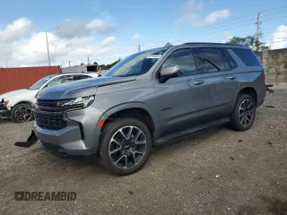 2022 Chevrolet Tahoe RST z VIN 1GNSCRKDXNR181154, wystawiony jako Copart lot #85765504 z przebiegiem 52 034 mil mil oraz Szkoda całkowita • Salvage title. Historia ofert i sprzedaży dostępna na DreamBid. Obrazek 1.