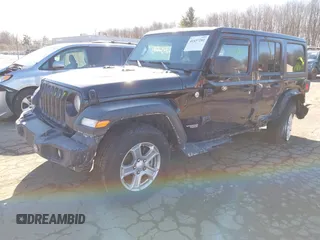 2021 Jeep Wrangler Unlimited Sport Altitude with VIN 1C4HJXDG8MW814044, listed as a IAAI auction lot 41437281 with 54,293 mi miles and . Bid and sale history available at DreamBid. Image 19.
